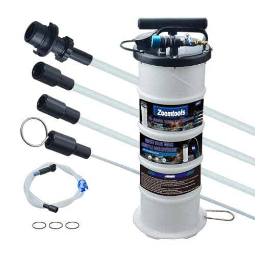 Image of Zoomtools 6.5 L Pneumatic Manual Fluid Extractor Pump Oil Change & Fluid Change Tool Vacuum Fluid Extractor