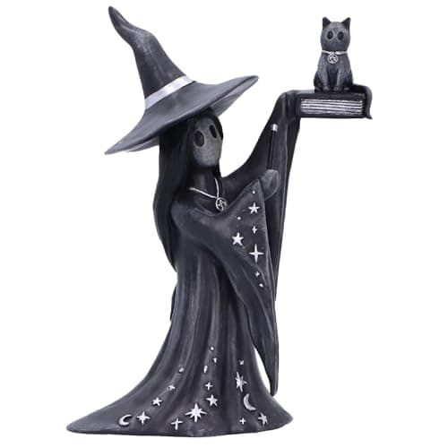 Image of Nemesis Now Little Souls Collection Witchy Decor – Witch Figurine for Mystical Home Décor – Cast in The Finest Resin, Expertly Hand-Painted – Shimmer