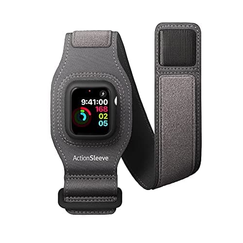 Image of Twelve South ActionSleeve 2 for Apple Watch 40mm | Updated Protective Armband to free your wrist for sports or activities (grey)