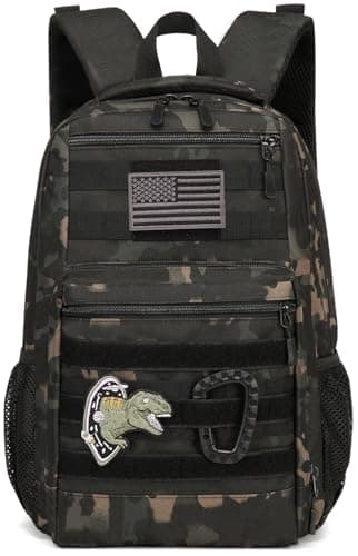 Image of SunForMorning Kids Tactical Backpack Army Molle Bookbag Military Boys Backpack for School, Outdoor, Camping, Black CM, Standard, Tactical