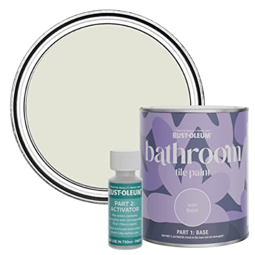 Image of Rust-Oleum Beige Water-Resistant Bathroom Tile Paint in Matt Finish - Portland Stone 750ml