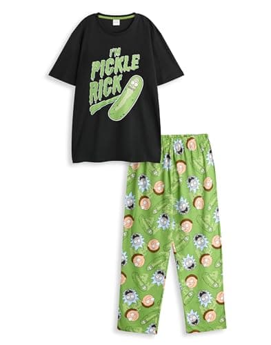 Image of RICK AND MORTY RICK & MORTY Pickle Rick Black Graphic Tee | I'm Pickle Rick Short-Sleeve T-Shirt for Men | Cartoon Series Apparel Top | Classic Television Show Merchandise
