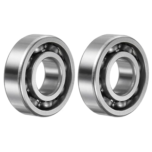 Image of sourcing map 6204 Deep Groove Ball Bearing,2pcs 20 x 47 x 14mm C3 Open Type Chrome Steel Bearings