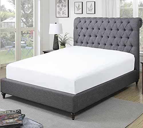 Image of Sapphire collection 300 Thread Count 100% Egyptian Cotton Double Fitted Sheet Bedsheet (Double, White)
