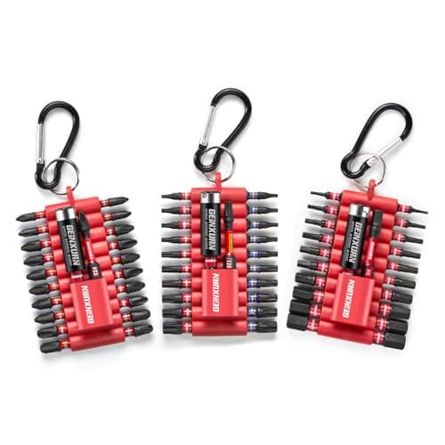 Image of Geinxurn 66 Pieces (PH/TORX/HEX/PZ) Multi Screwdriver Bits Set, 25 mm 50 mm Impact Magnetic S2 Steel Power Insert Driver Bits and 3Pcs Bit Holder with Organizer Sleeve