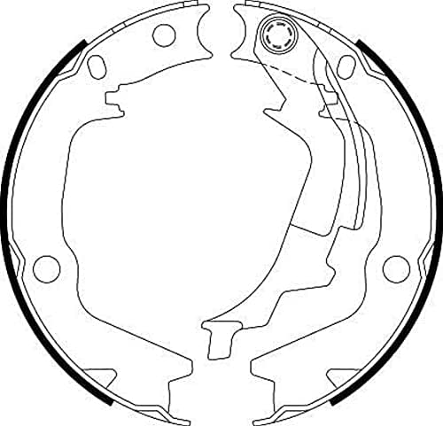 Image of HELLA 8DA 355 050-131 Brake Shoe Set, parking brake - H1703 - for e.g. HYUNDAI / KIA