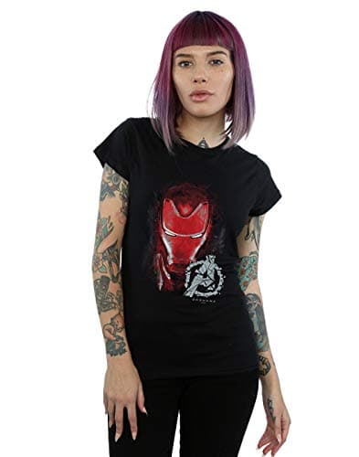 Image of Marvel Women's Avengers Endgame Iron Man Brushed T-Shirt Black XX-Large