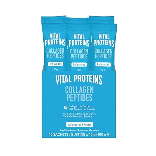 Image of Vital Proteins Collagen Peptides, Powder Collagen Supplements in Travel Packs, Unflavoured, Skin Hair Nail Joint Health 10g per Serving 10 Packets (10ct per Box)