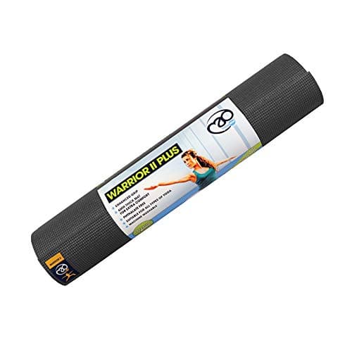 Image of Yoga-Mad Warrior II Plus | Thick Yoga Mat | 183cm x 61cm x 6mm | Non Slip Exercise Mat | Perfect for Pilates, Yoga, Stretching, Home Workouts and General Fitness (Graphite)