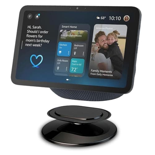 Image of ELPHA Adjustable Stand Compatible with Show 8 (4th Gen) & 11 | Swivel to Improve Viewing Angle | Magnetic Bracket Holder for Smart Display & iPhone Models | Black