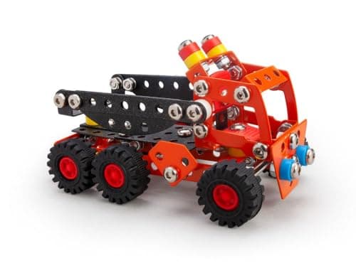 Image of Constructor Lorry – Metal Construction Set – 195 Pieces – Truck to Assemble – Expert Box from 8 Years