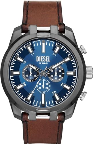 Image of Diesel Split Watch for Men, Quartz Chronograph Movement with Silicone, Stainless Steel or Leather Strap