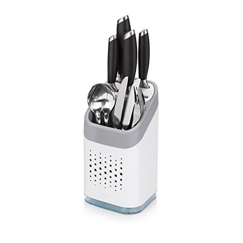 Image of Minky TS10290101 Utensil Caddy, White, 13.5 x 14.5 x 26 cm