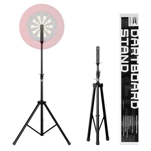 Image of TARGET Darts Portable Dartboard Stand | Mobile Tripod Dart Board Stands, Free Standing System with Board Mount, Indoors & Outdoors, Foldable Travel Stand for Steel Tip Dartboards