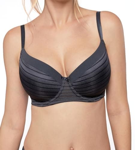 Image of DORINA Curves Carmen Women's Full Cup Light Padded Underwire Demi T-Shirt Bra D17143A… - purple - 40DD