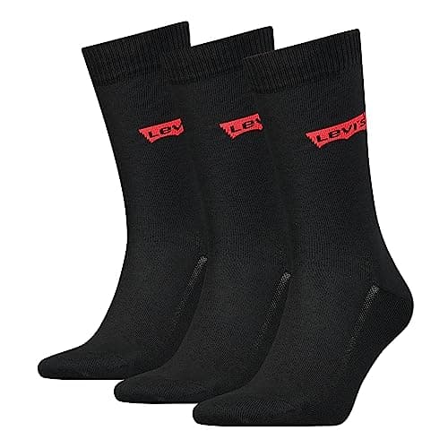Image of Levi's Unisex Recycled Cotton Regular Sock, Black, 39/42