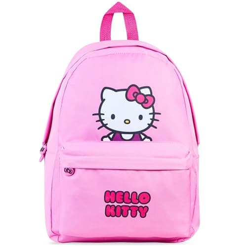 Image of Hello Kitty Sanrio Backpack for Girls Tweens Kawaii Rucksack School Bag Daypack Teens Travel Bag Days Out PE Sports Anime Gifts (Pink Hello Kitty)