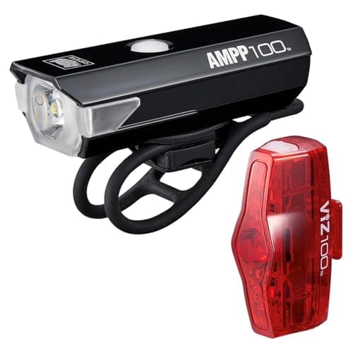 Image of CatEye AMPP 100 / VIZ 100 Bike Light Set: Compact set for front and rear visibility