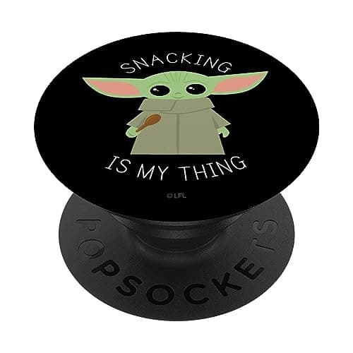 Image of PopSockets Star Wars The Mandalorian the Child Snacking is My Thing PopSockets PopGrip: Swappable Grip for Phones & Tablets
