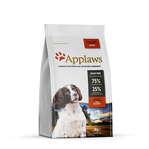 Image of Applaws High Protein Complete and Grain Free Dry Dog Food 2 kg for Adult Medium and Small Dog Breeds, Chicken (Pack of 1)