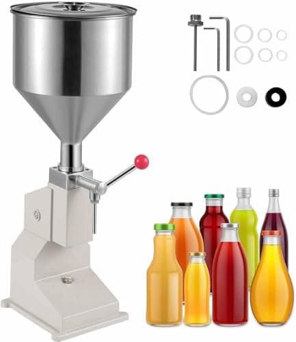Image of Manual Liquid Filling Machine, Stainless Steel Bottle Filler for Liquids, Lotion, Honey, Cream, 5-50Ml Capacity
