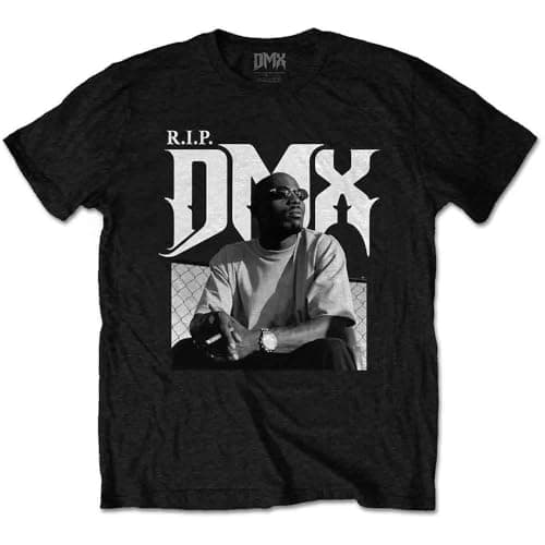 Image of DMX T Shirt R.I.P. Logo Official Mens Black M