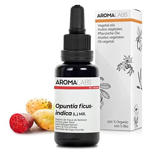 Image of ORGANIC - PRICKLY PEAR SEED Oil - 30mL - 100% Pure, Natural, Cold Pressed and Cosmos Certified - AROMA LABS (French Brand)