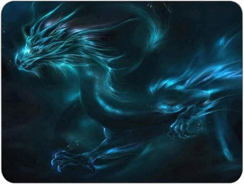 Image of Silent Monsters Mouse Mat Medium 14 x 10 inches / 36 x 25 cm, Dragon, Lasercut Edges, washable & rollable Mouse Pad, Gaming Home Office Mousemat, Mousepad non-slip & quiet, Desk Mat