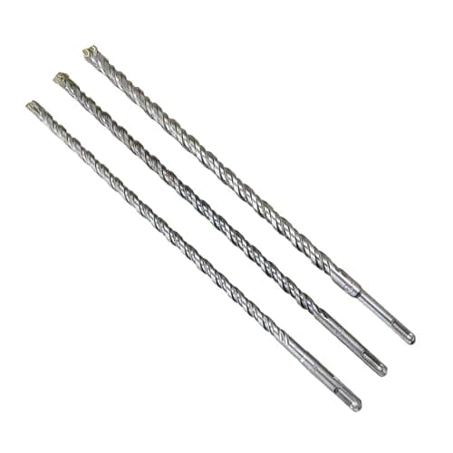 Image of 3PCS SDS Plus Masonry Drill Bits,10mm/12mm/14mm/ x 350mm sds Hammer Drill, Professional Tungsten Carbide Cross Tip, Long SDS Hammer Drill Bits for Wall, Stone, Concrete, Brick