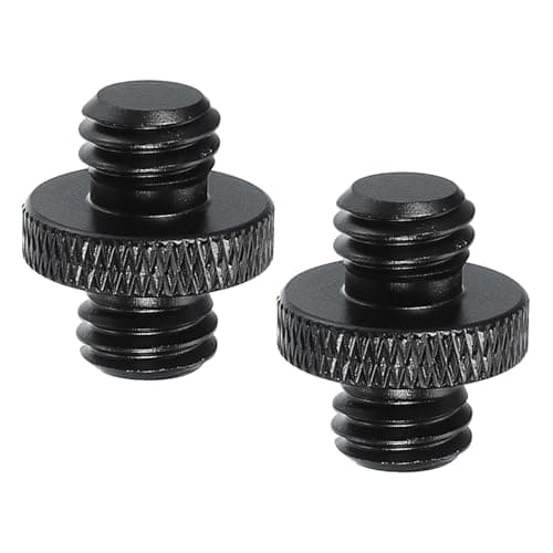 Image of PATIKIL Tripod Screw Adapter 3/8" Male to 3/8" Male, 2 Pcs Tripod Nut Connectors Camera Mount Screw Camera Double Head Converter for Microphone Holder Magic Arms Accessories, 18 mm