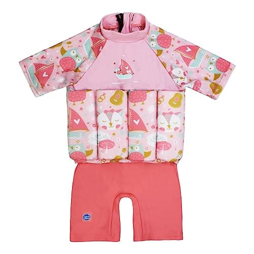 Image of Splash About Unisex Kid's Sleeved Floatsuit One Piece Swimsuit, Went to Sea, 4-6 Years