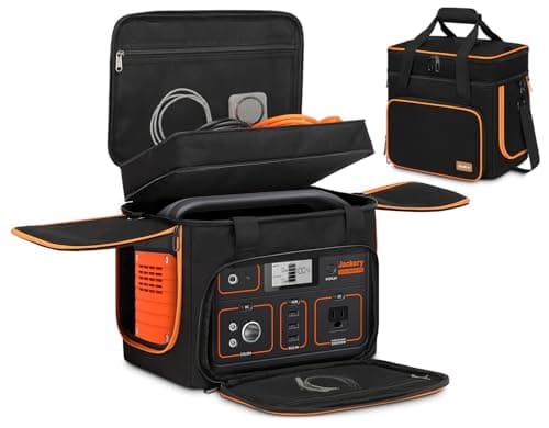 Image of Portable Carrying Case Compatible with Jackery Explorer 500/500 v2, Flip-top Design, Double-Layer Soft Power Station Storage Bag for Accessories/Charging Cable/Solar Generator