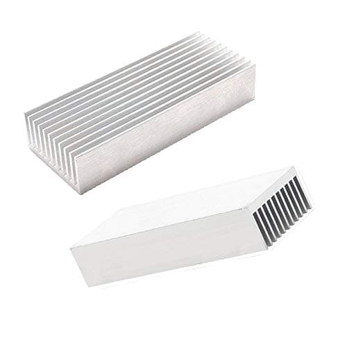 Image of tatoko Aluminum Chipset Heatsink, 100mm (L) x40mm(W) x20mm (H) Heat Sink Cooling Fin for High Power Amplifier Transistor Semiconductor 2PCS