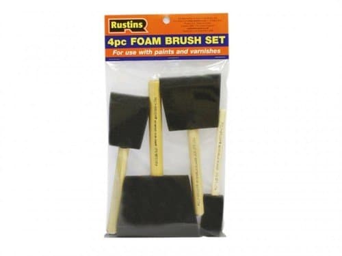 Image of RUSTINS 4 PIECE FOAM BRUSH SET