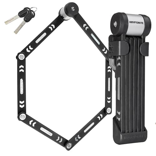 Image of Kryptonite Kryptolok 610 S Folding Bike Lock, Compact Lightweight High Security Anti-Theft Foldable Bicycle Lock with 2 Keys and Mount for E-Bikes Scooter Road Mountain Bikes, 100cm (39 in)