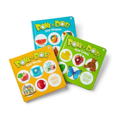 Image of Melissa & Doug Children’s Books 3-Pack – Poke-a-Dot First Words, First Shapes, First Colors
