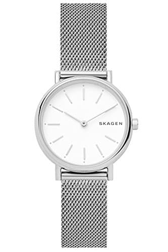 Image of Skagen Watch for Women Signatur Lille, Two Hand Movement, 30 mm Silver Stainless Steel Case with a Stainless Steel Mesh Strap, SKW2692