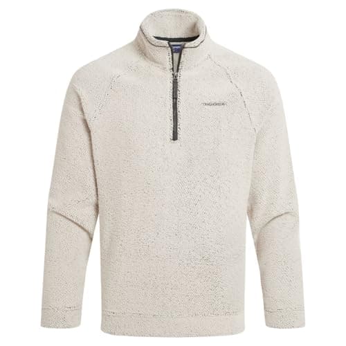 Image of Craghoppers Men's Karlton Half Zip Fleece Pullover - Perfect for Outdoors, Walking, Hiking & Camping White
