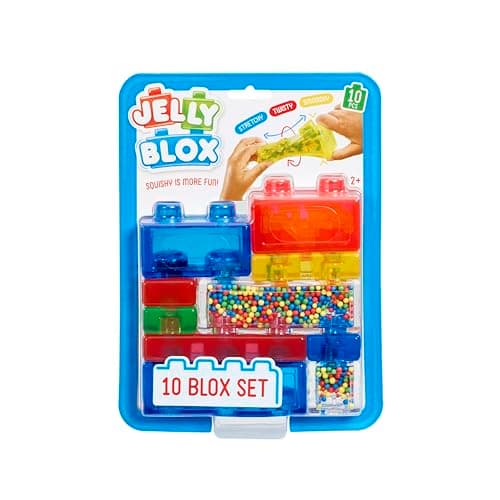 Image of Jelly Blox - 10 Blox Set | Squishy Is More Fun! | Unique Squishy Building System | For Ouch-Free, Open, Imaginative Play | For Boys And Girls Ages 2+