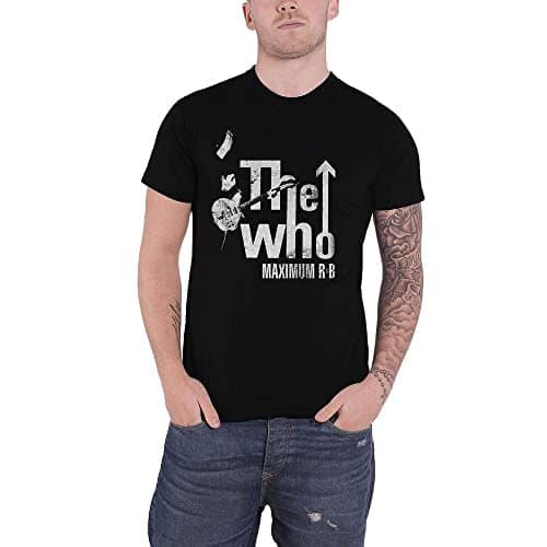 Image of The Who Men's Maximum R&B Regular Fit Crew Neck Short Sleeve T - Shirt, Black (Black Black), XX-Large (Manufacturer Size:XX-Large)
