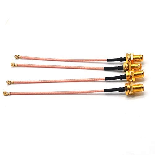 Image of Pardarsey 4 Pcs RF U.FL (IPEX/IPX) Mini PCI to SMA Female Pigtail Antenna Wi-Fi Coaxial RG-178 Low Loss Cable (4 inch (10 cm))