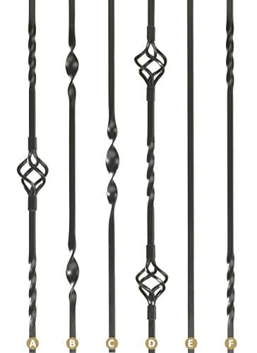 Image of Wrought Iron Stair Spindles - Different Designs Available (Plain)