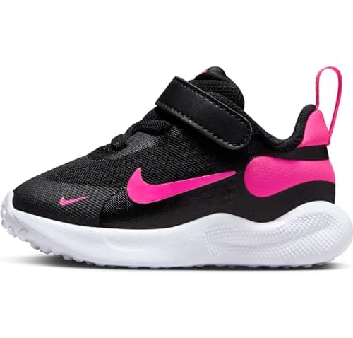 Image of NIKE Boys Revolution 7 Sneaker, Black Hyper Pink White, 5.5 UK