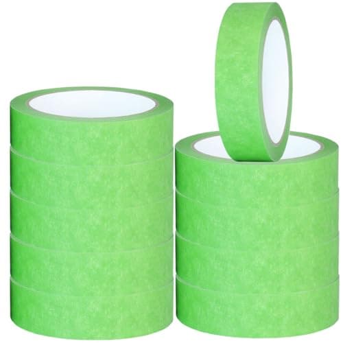 Image of NORTHERN BROTHERS Masking Tape for Painting - Green Painters Tape 24 mm x 20 m Painting Decorators Tapes for Artist Indoor & Outdoor Decorating for Sharp Lines DIY Craft Adhesive Tape, Pack of 10