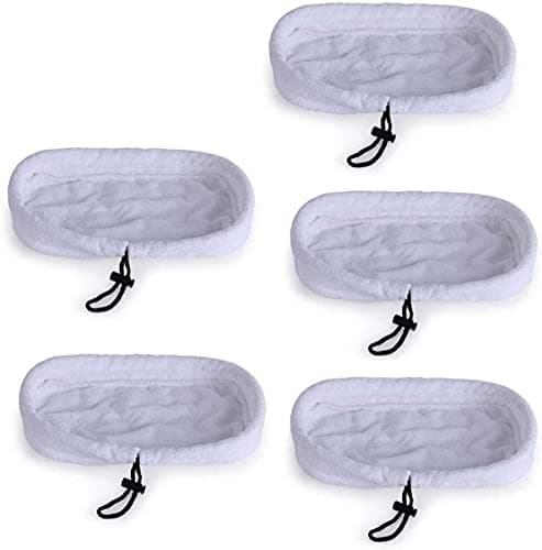 Image of 5 Pack Mop Spare Cloth White Pads To Fit 70495 720020 720021 720022 720023 720502 Steam Cleaner/Replacement Microfibre Steam Mop Cloth Pads