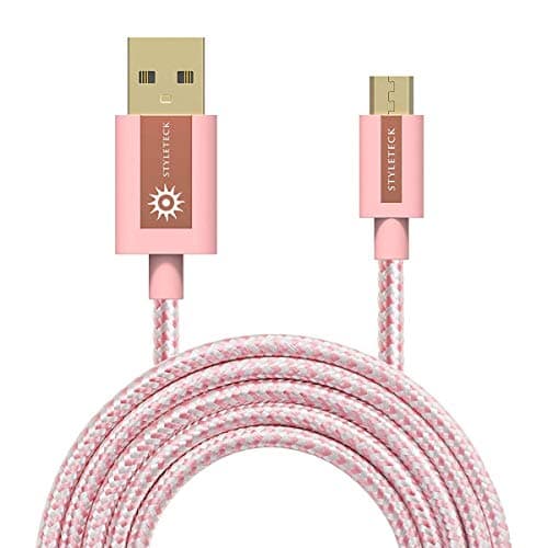 Image of STYLETECK USB A to Micro USB Cable 1M, Android USB Charger Cable Fast Charging Cable Nylon Braided Lead for Samsung Galaxy S7 Edge S6 S5 J7 J6 J5 J3 Note 5 A6 A10, Huawei Y7 Y6, Kindle, Xbox, PS4