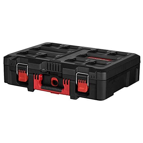 Image of Milwaukee 4932464087 Weatherproof Packout Toolbox, Black, Red