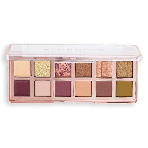 Image of Makeup Revolution, The Eternal Icon Green Eyeshadow Palette, Cream, Matte & Shimmer Finishes, 12 Blendable Shades