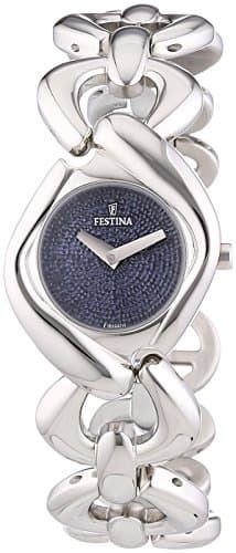 Image of Festina Ladies Analogue Watch F16544/2 with Stainless Steel Strap and Blue Dial
