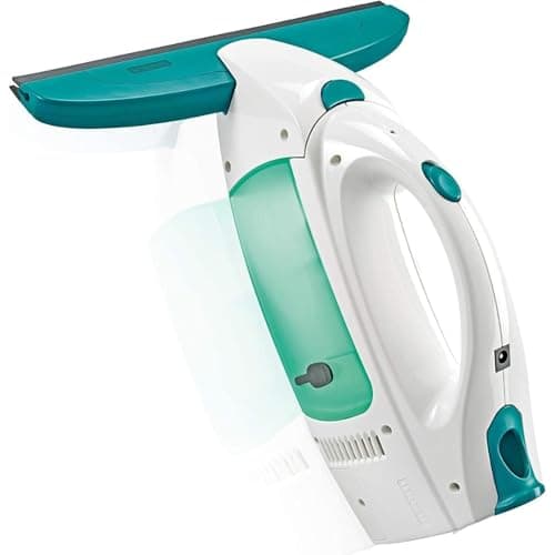 Image of Leifheit Dry & Clean Window Vacuum Cleaner, Window Cleaning Kit with Up to 35 Mins of Power, Battery-Powered Electric Window Cleaner